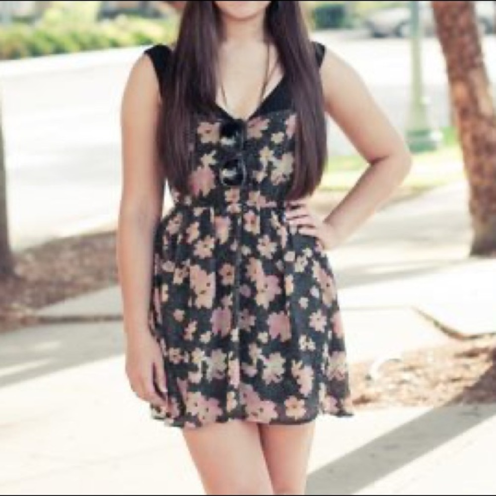Urban Outfitters Flowy Floral Skater Dress
